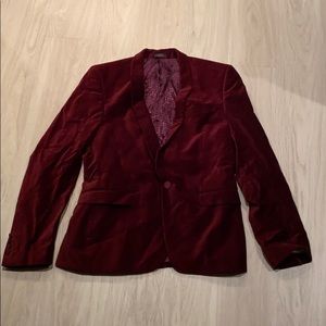 ASOS Burgundy Velvet suit jacket